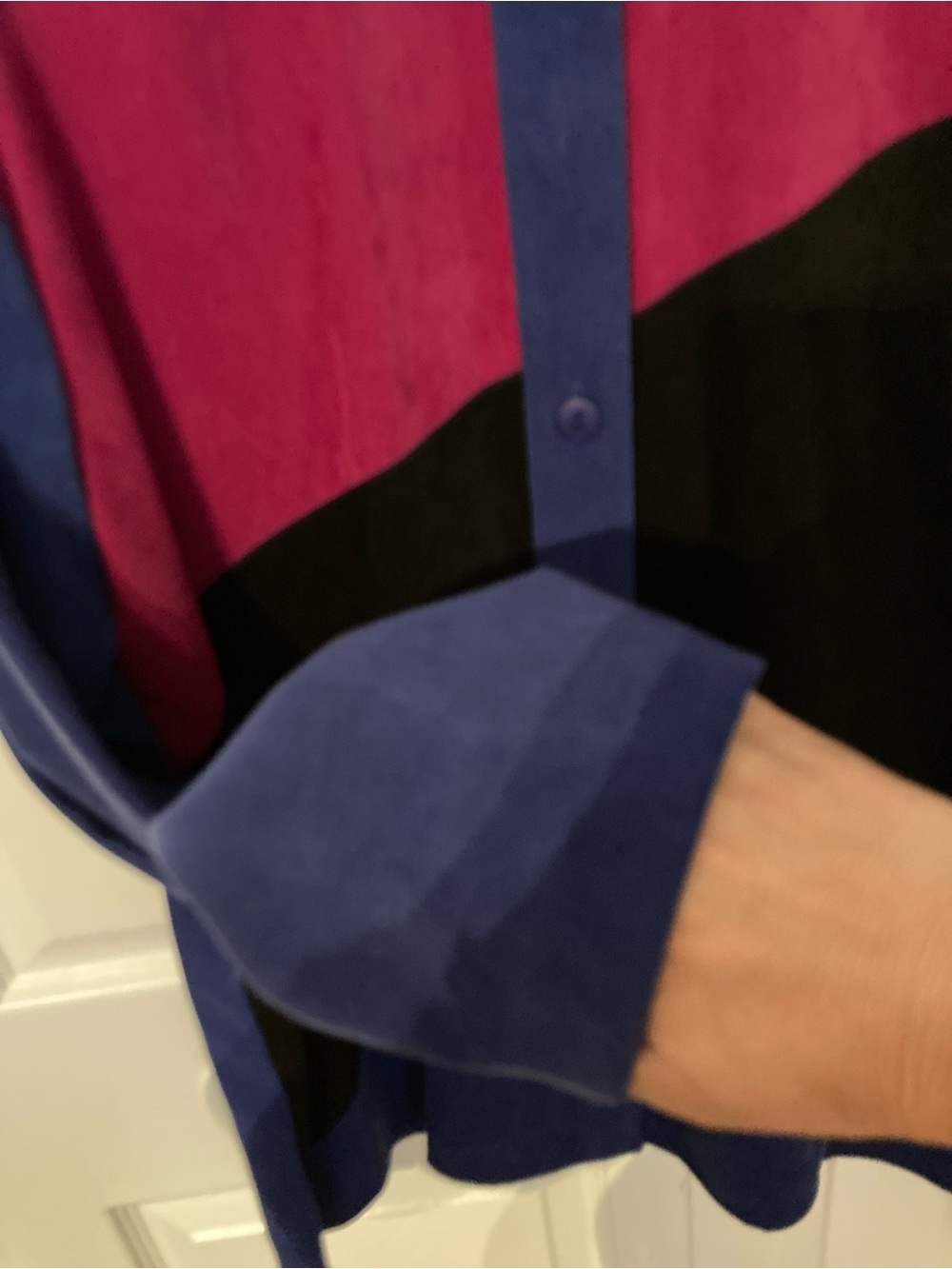 Alia Blue Blouse with Red Logo Detail - Picture 3 of 5
